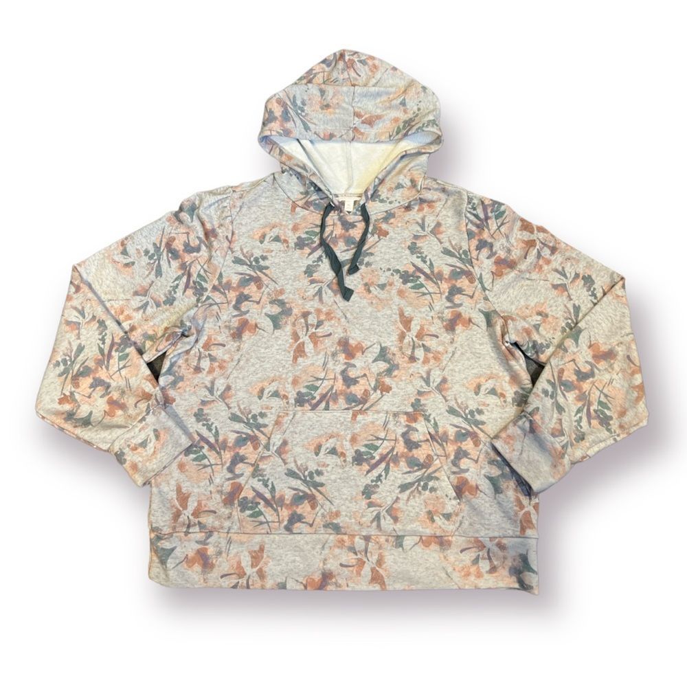 LC Lauren Conrad Floral Print Hoodie Size Extra Large